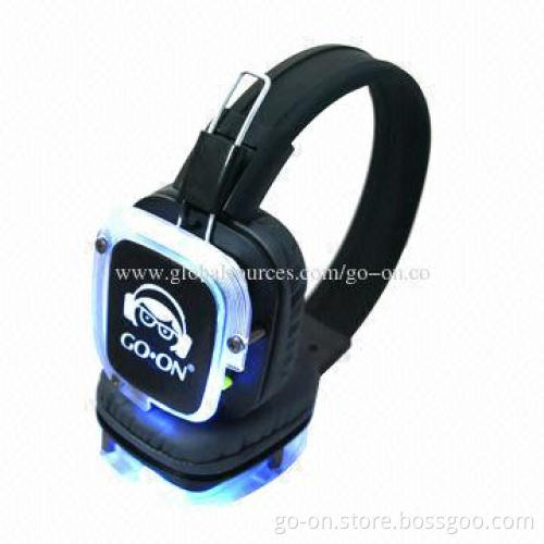 Fantastic LED light RF wireless silent party headphone for DJ and user